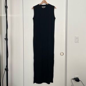 Sleeveless Black Column Maxi Dress - Christie Dress
